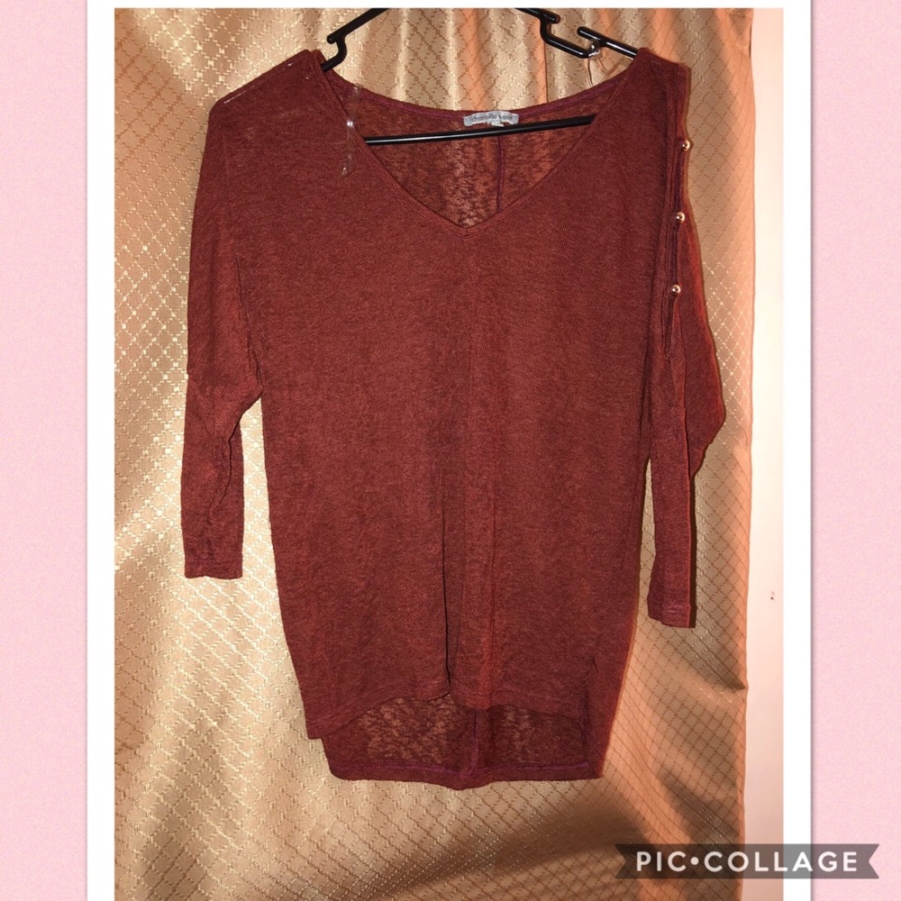 Maroon Charlotte ruse top